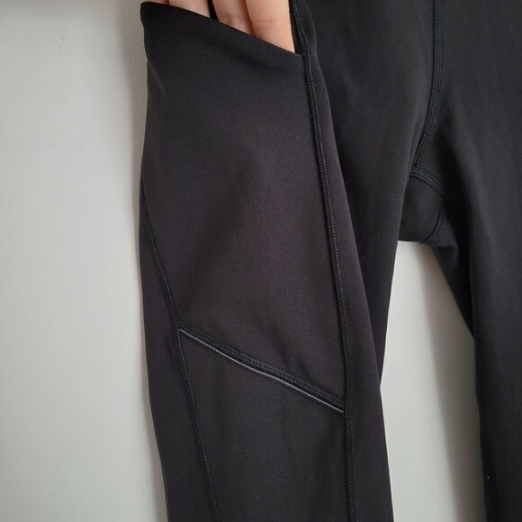 Lululemon Drawstring Dropped Side Pockets Back Pocket Cropped Leggings Size 4 - Picture 4 of 15